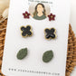 Enchanted florals and leaves stud pack