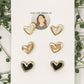 Neutral hearts stud pack