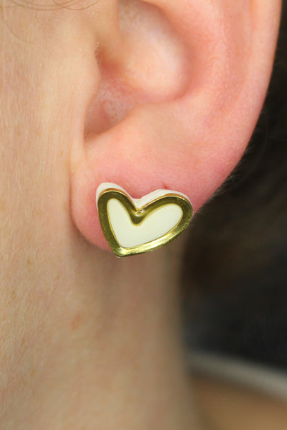 Neutral hearts stud pack