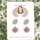 Moon and leaves stud pack